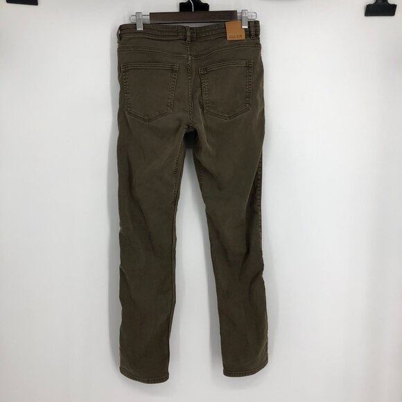 DU/ER Army Green No Sweat Relaxed Taper Pants Strechy Comfortable 27x30 - Picture 4 of 16